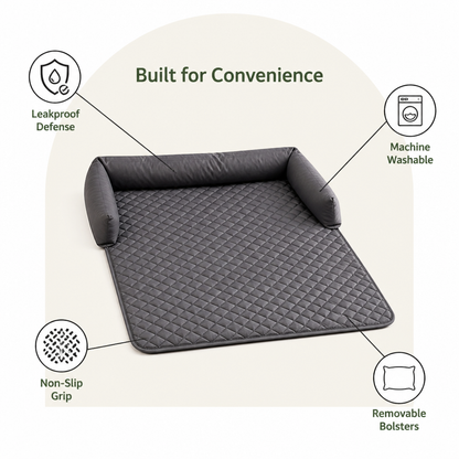 Cama tipo refuerzo Ortekor antideslizante e impermeable (refuerzos extraíbles y funda lavable)