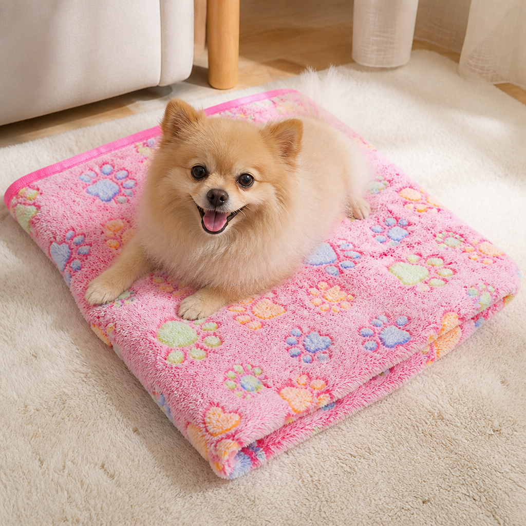 Ortekor Soft Fluffy Flannel Pet Blanket (Multiple Sizes & Patterns)