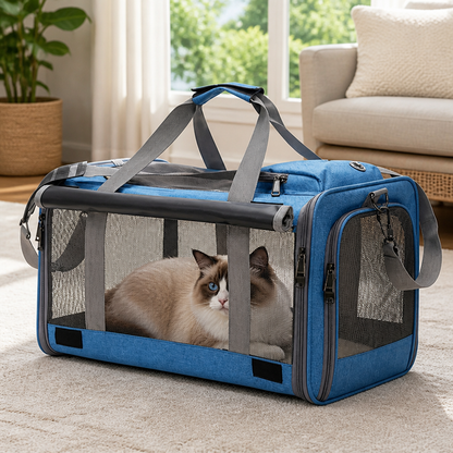 Ortekor Soft-Sided Spacious Travel Carrier