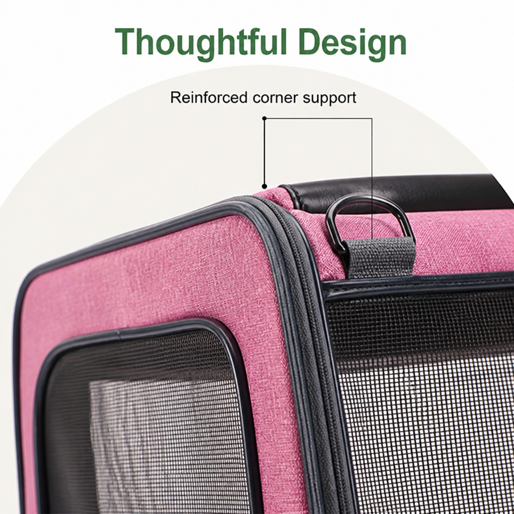 Ortekor Soft-Sided Spacious Travel Carrier