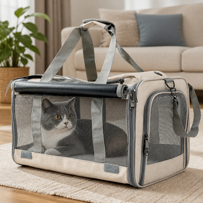 Ortekor Soft-Sided Spacious Travel Carrier