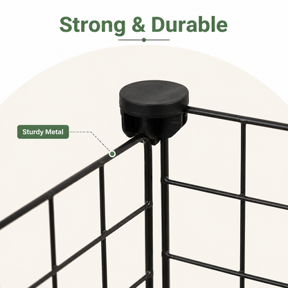 Ortekor Stackable & Expandable Metal Mesh Pet Fence Panels (DIY Kit)