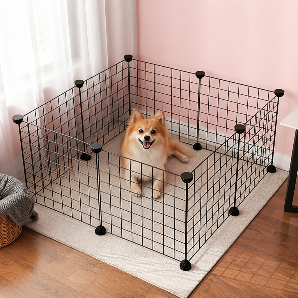 Ortekor Stackable & Expandable Metal Mesh Pet Fence Panels (DIY Kit)
