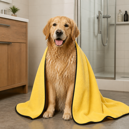 Ortekor Super-Absorbent Microfiber Quick-Dry & Machine Washable Dog Bath Towel