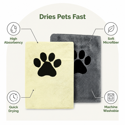 Ortekor Super Absorbent Quick-Dry Microfiber Pet Towel