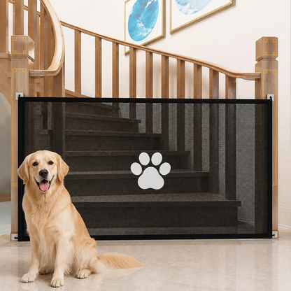 Ortekor Tear-Resistant Nylon Mesh & No-Drill Dog Gate For Stairs