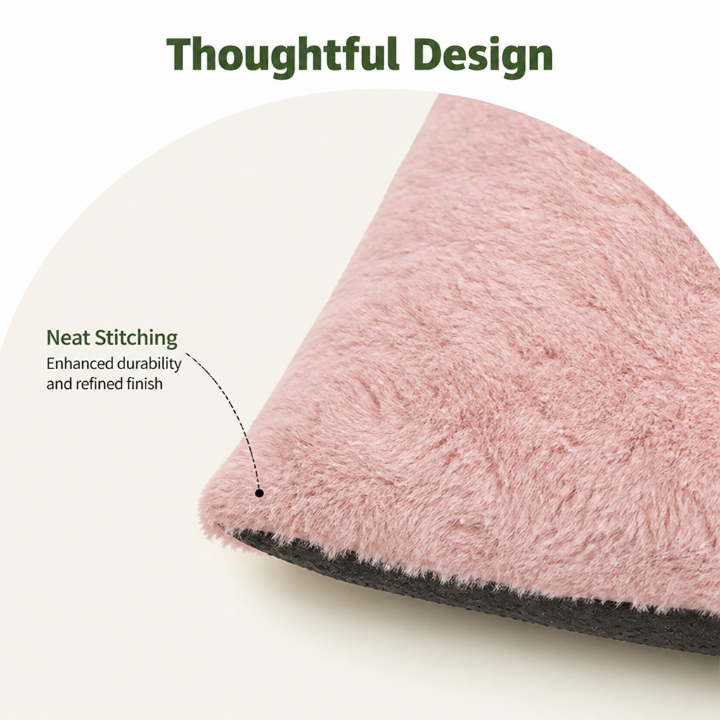 Ortekor Thick Fleece Machine-Washable Pet Mat