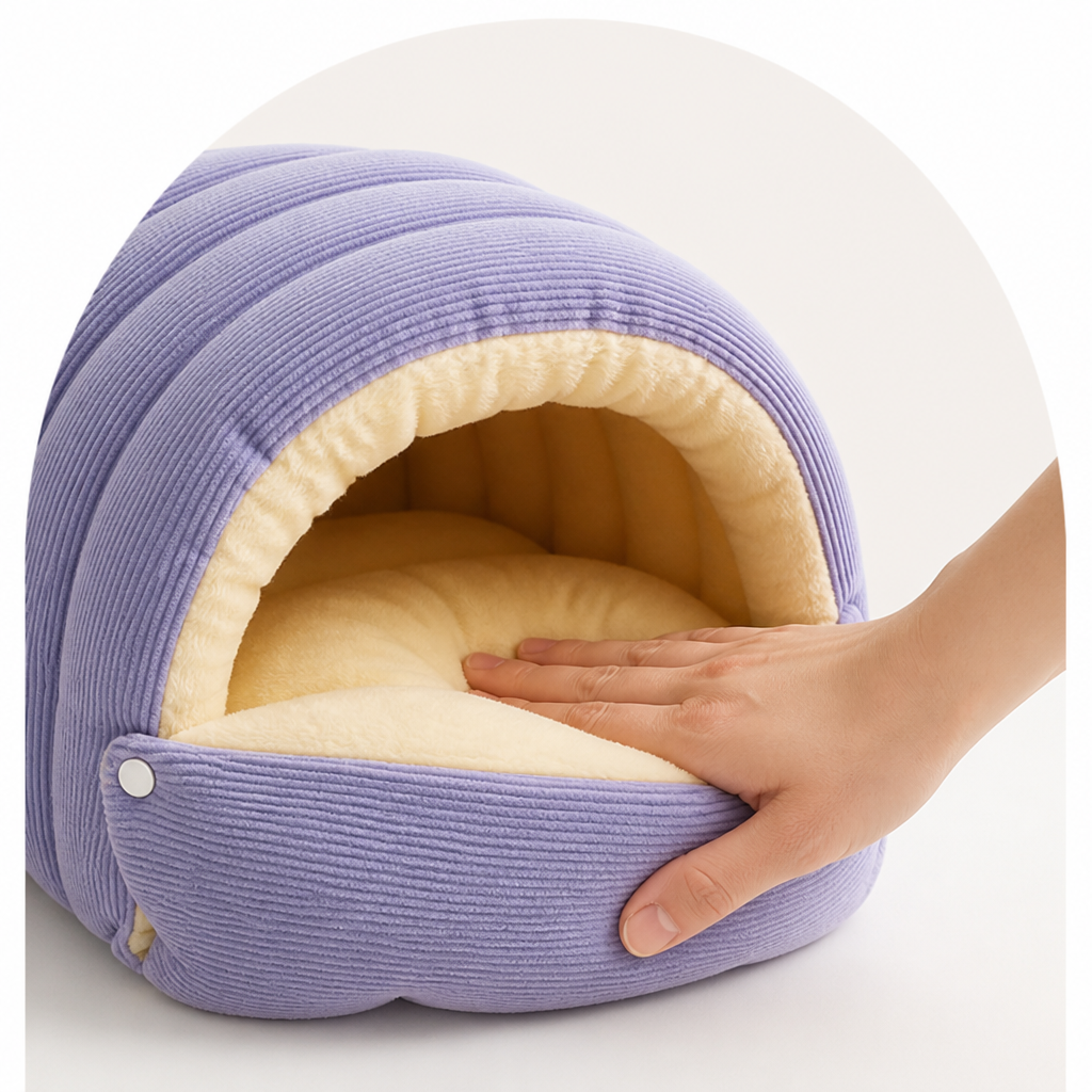 Ortekor Thick Plush & Detachable Cat Cave Bed
