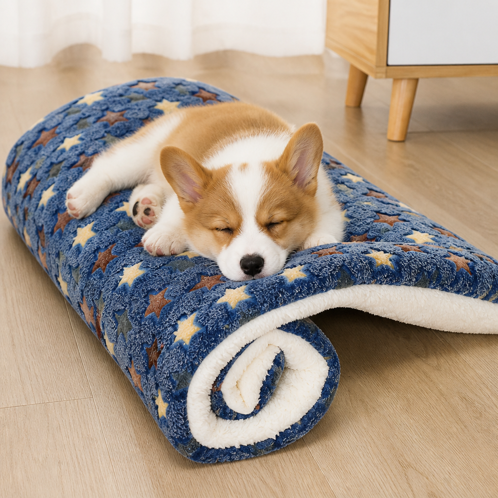 Ortekor Thick Plush Flannel & Non-Slip Dog Bed