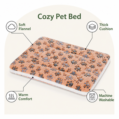 Ortekor Thick Plush Flannel & Non-Slip Dog Bed