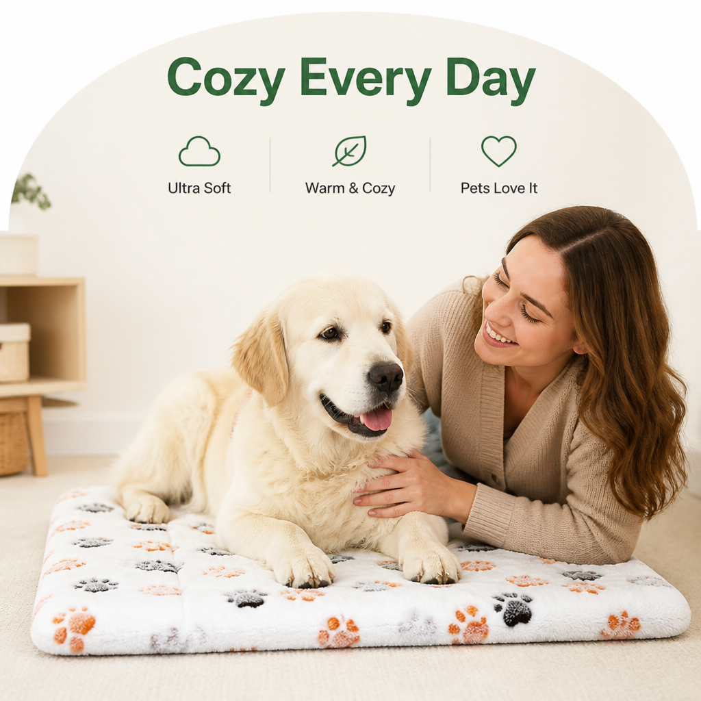 Ortekor Thick Plush Flannel & Non-Slip Dog Bed