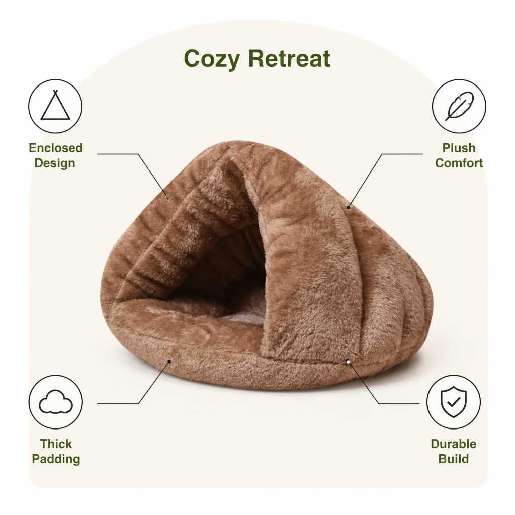 Ortekor Thick Plush Warm Triangle Kennel Mat