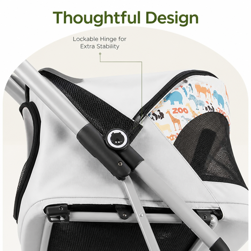 Ortekor Ultra-Light & Foldable Pet Stroller (Two-Pet Capacity)