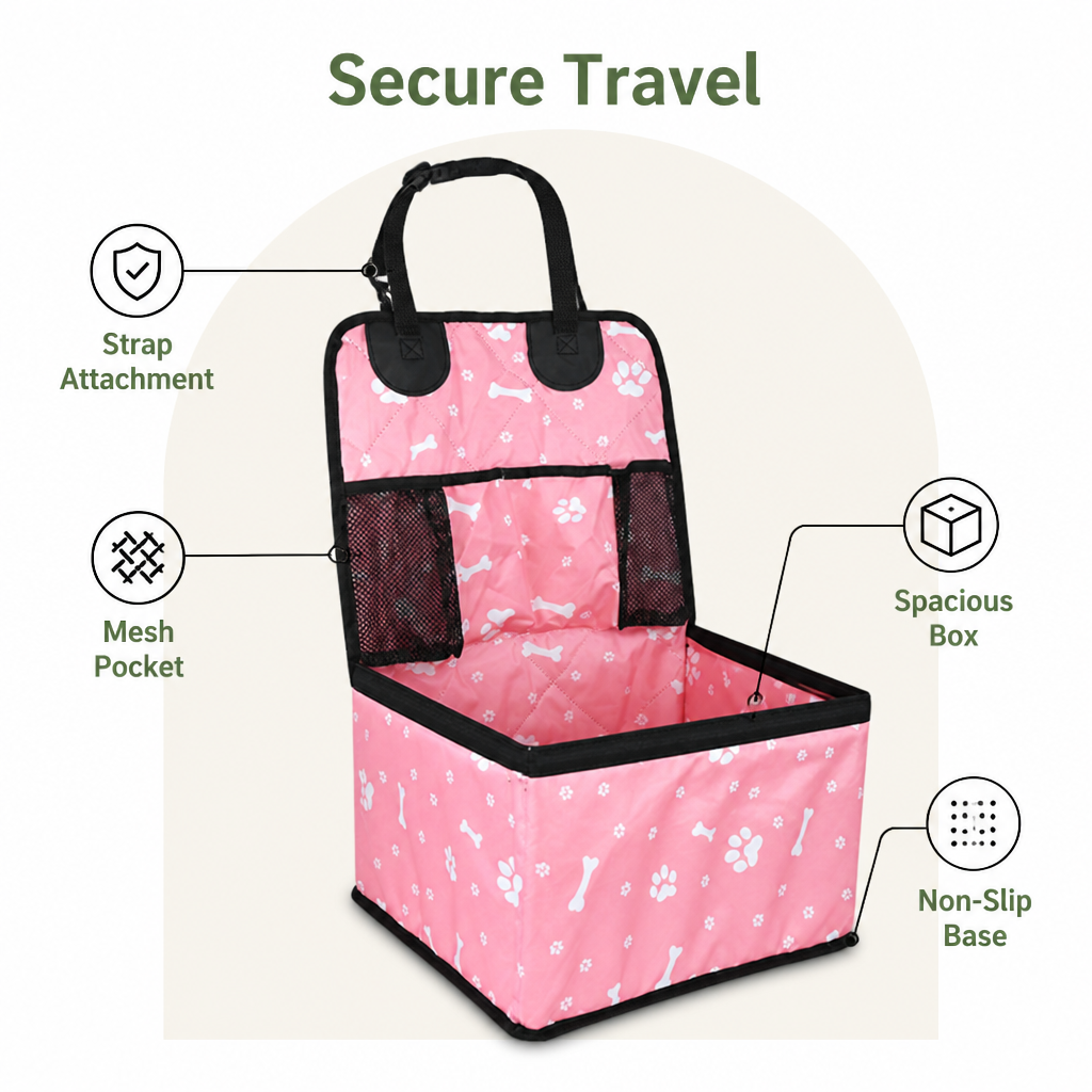 Ortekor Universal Non-Slip & Storage Pocket Dog Car Seat Cover