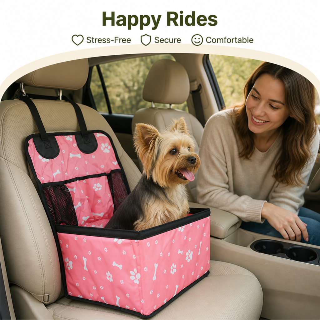 Ortekor Universal Non-Slip & Storage Pocket Dog Car Seat Cover