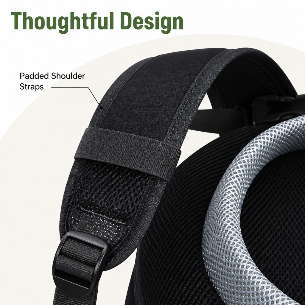 Ortekor Ventilated Mesh & Harness-Like Zipper Pet Backpack