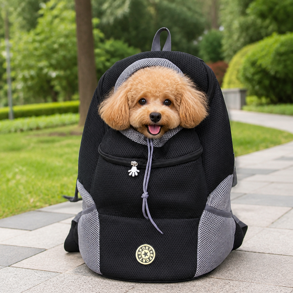 Ortekor Ventilated Mesh & Harness-Like Zipper Pet Backpack