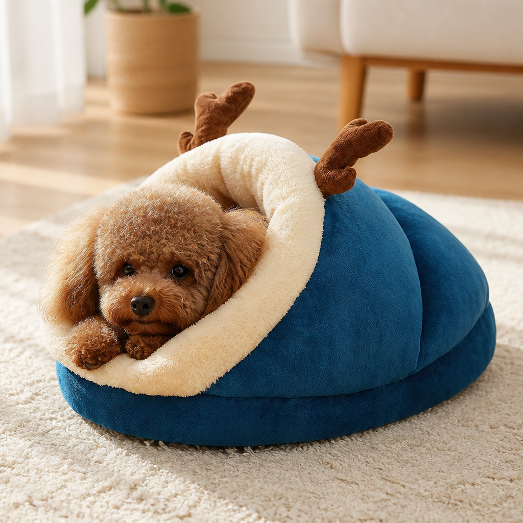 Ortekor Warm Breathable Enclosed Small Pet Bed (Foldable)