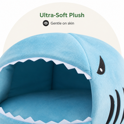 Ortekor Warm & Breathable Shark Pet House (Detachable Washable Cushion)