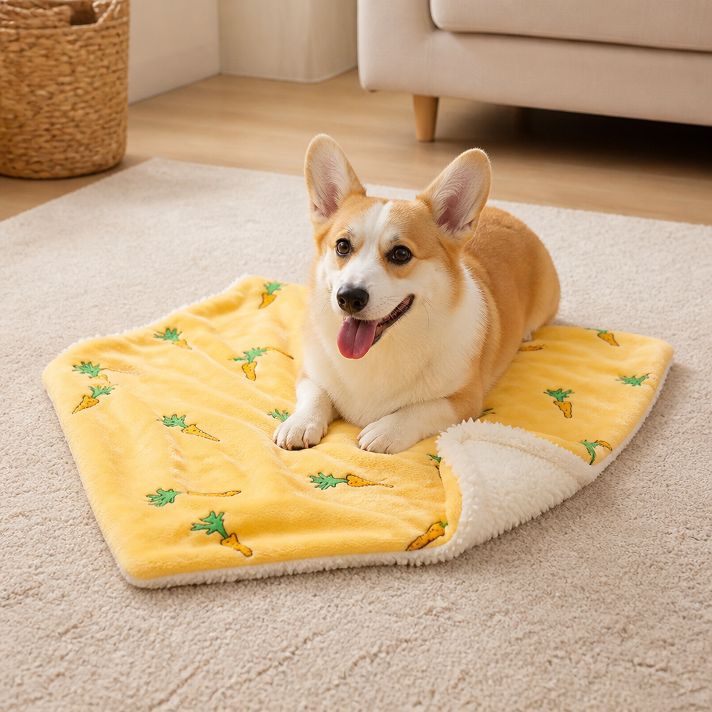 Ortekor Warm & Soft Flannel Pet Blanket (Machine Washable)
