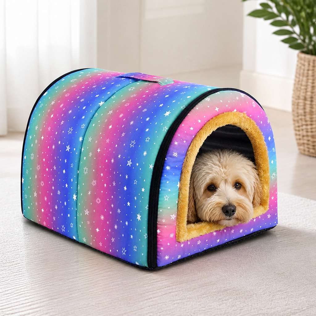 Ortekor Warm & Washable Plush Cave Dog Bed