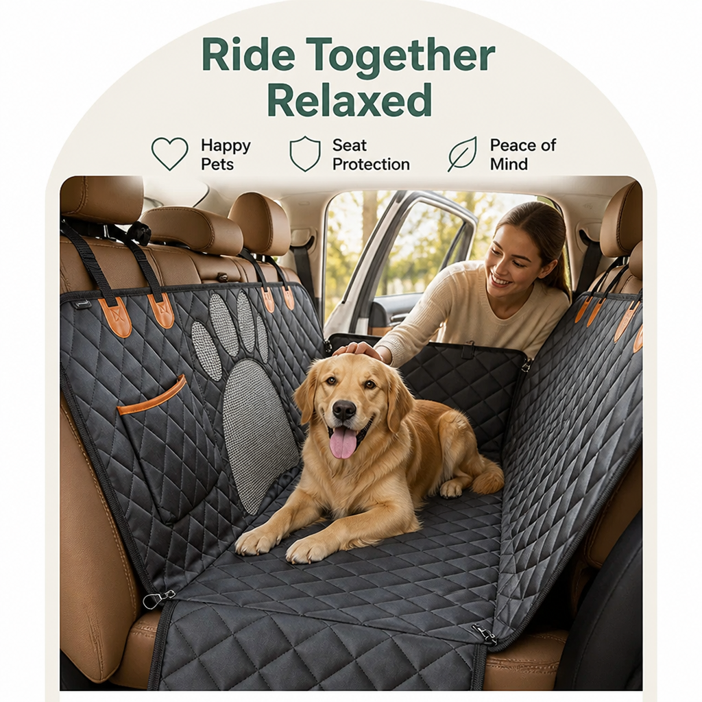 Ortekor Waterproof Hammock-Style Mesh Car Seat Cover (Side Zipper)