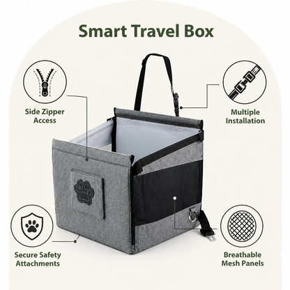Ortekor Waterproof Mesh & Safety Attachments Pet Car Seat