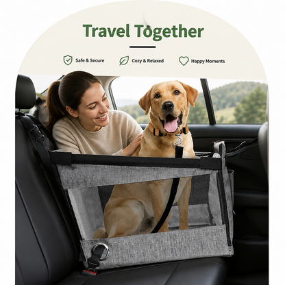 Ortekor Waterproof Mesh & Safety Attachments Pet Car Seat