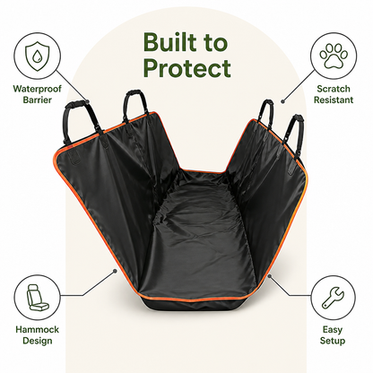 Ortekor Waterproof Oxford & Scratchproof Car Seat Cover (Hammock Style)