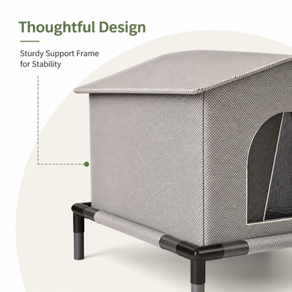 Ortekor Waterproof Plush Insulated Pet Cave (Foldable & Washable)