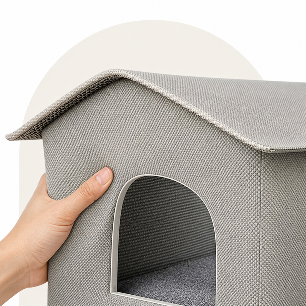 Ortekor Waterproof Plush & Washable Pet Cave Bed