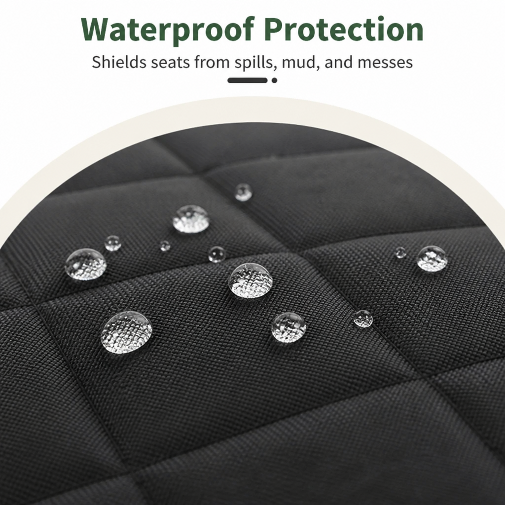 Ortekor Waterproof Quilted Oxford Non-Slip Car Seat Cover