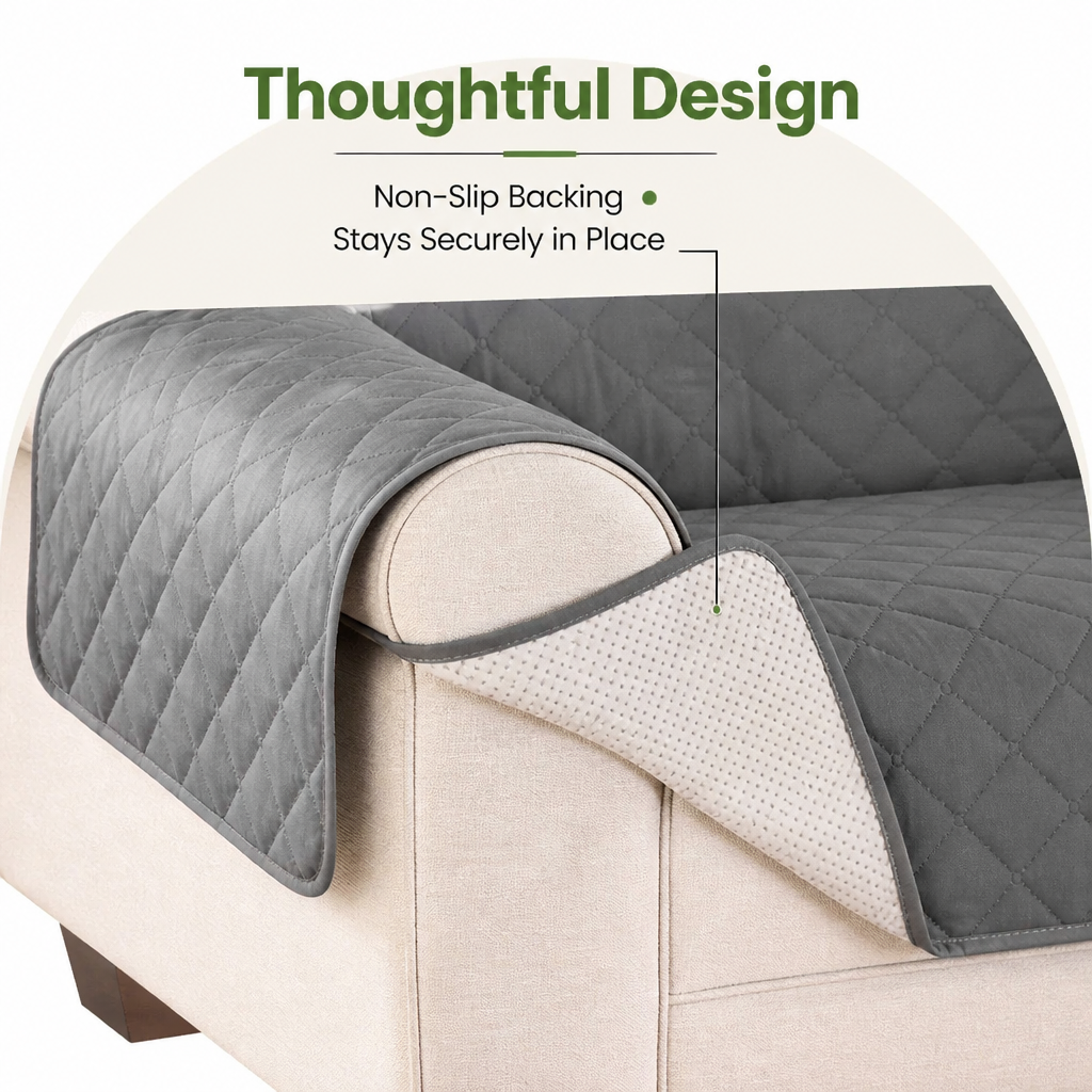 Ortekor Waterproof Quilted Stretch Sofa Slipcover (Universal Fit)