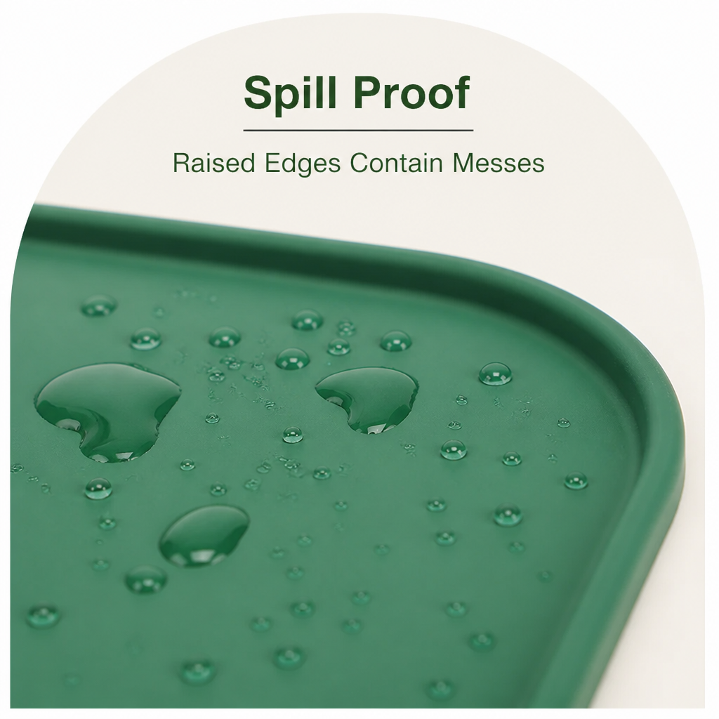 Ortekor Waterproof Raised-Edge Silicone Pet Mat