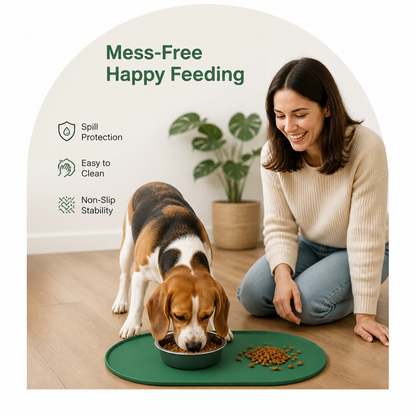 Ortekor Waterproof Raised-Edge Silicone Pet Mat