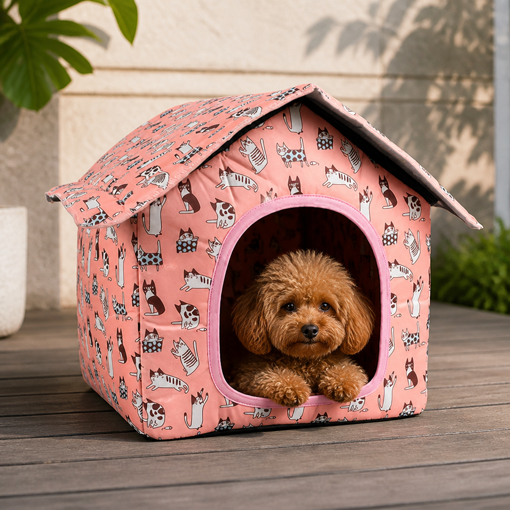 Ortekor Waterproof & Washable Foldable Pet House
