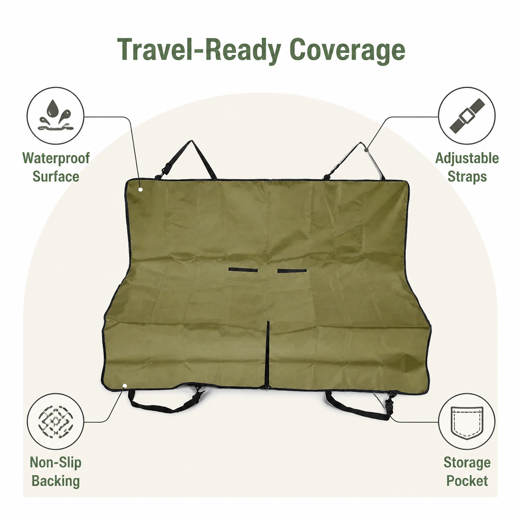 Ortekor Waterproof & Washable Non-Slip Car Seat Cover (Hammock)