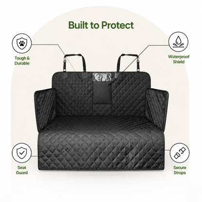 Funda para asiento de coche para perros Ortekor, impermeable y resistente al desgaste (tipo hamaca)