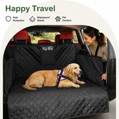Funda para asiento de coche para perros Ortekor, impermeable y resistente al desgaste (tipo hamaca)
