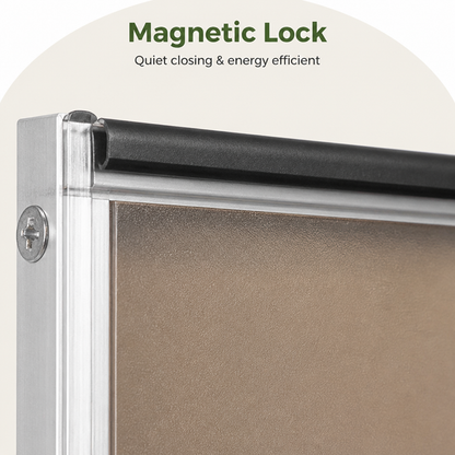 Puerta para mascotas Ortekor con marco de aluminio resistente a la intemperie y cierre magnético (para puertas de 0.42 a 2 pulgadas)