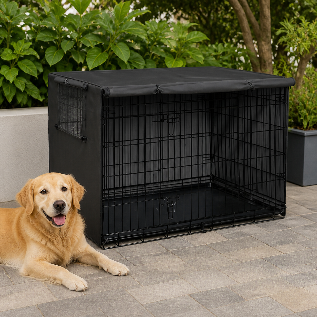 Ortekor Weatherproof Oxford Fabric & Mesh Windows Crate Cover