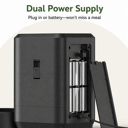 Ortekor Wi-Fi Smart & Dual Power Automatic Pet Feeder