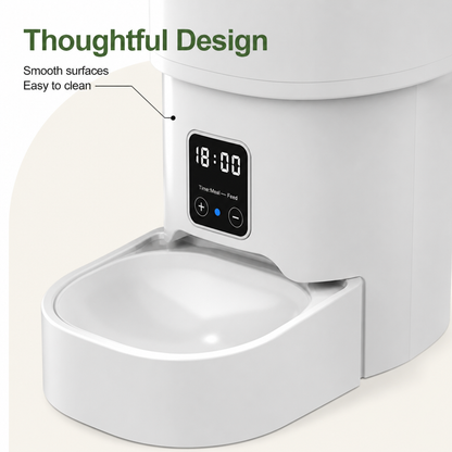 Ortekor WiFi App-Controlled & Portion Control Pet Feeder (4L Hopper)