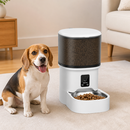 Ortekor WiFi App-Controlled & Portion Control Pet Feeder (4L Hopper)