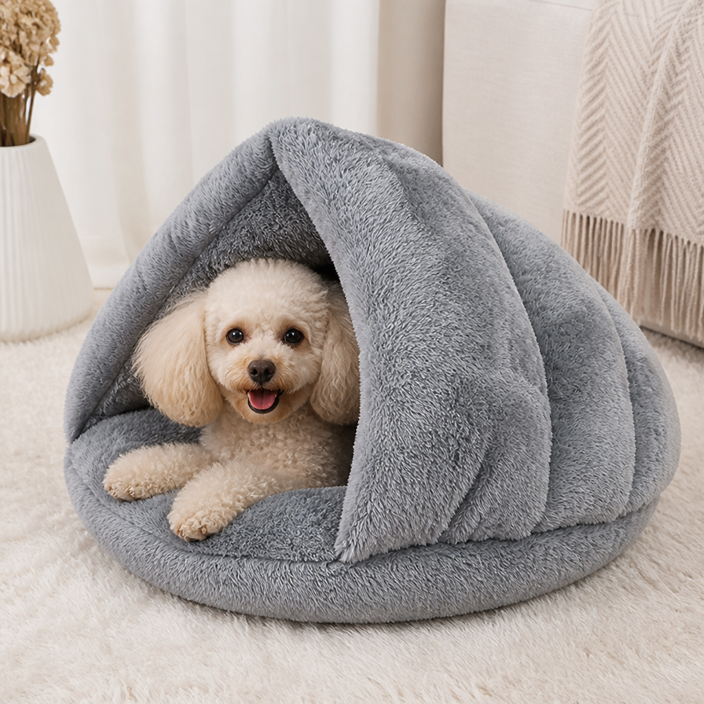 Ortekor Winter Warm Plush & Washable Cat & Small Dog Bed