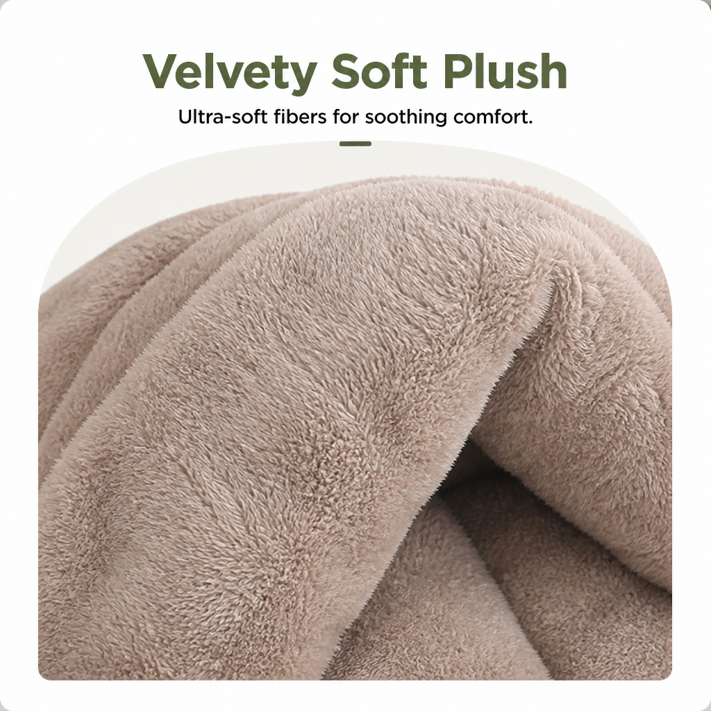 Ortekor Winter Warm Plush & Washable Cat & Small Dog Bed