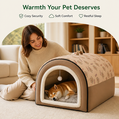 Ortekor Winter-Warm Plush & Washable Dog Bed