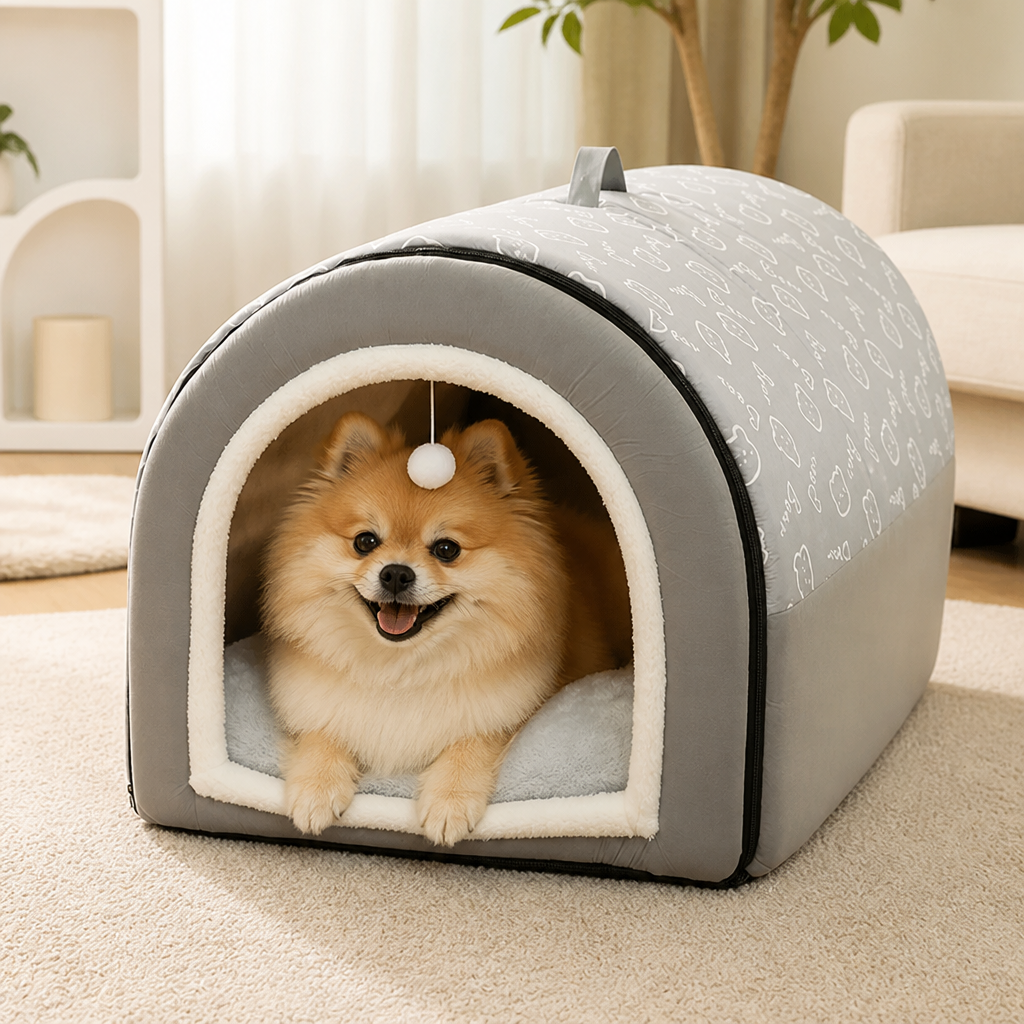 Ortekor Winter-Warm Plush & Washable Dog Bed