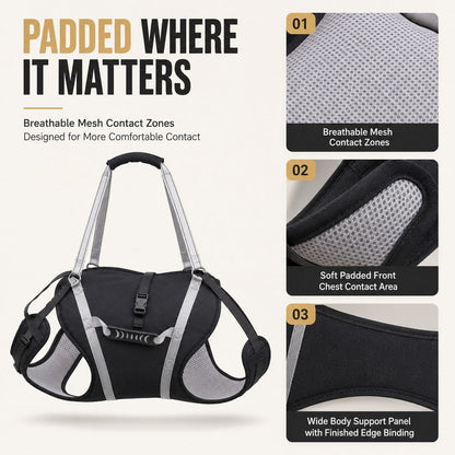 Full-Body Adjustable Padded Mesh Dog Lift Harness