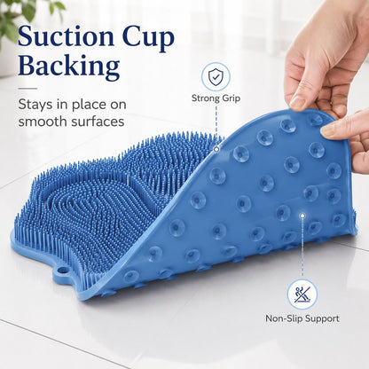Soft TPR Bristles Cat Scratch & Massage Mat (Suction-Cup Backing)